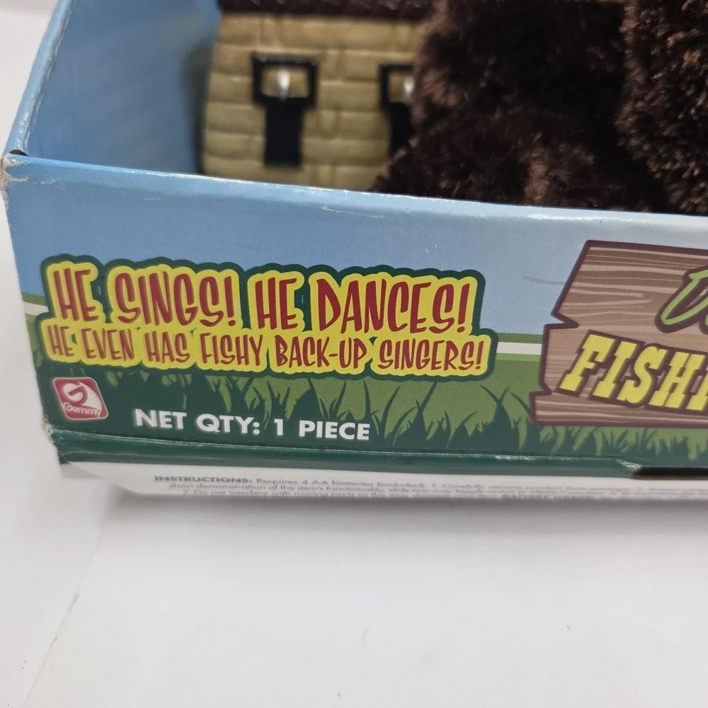 Gemmy Dancing Fishing Bear & Friends 2007 Animated Singing Fish Tested Works Box
